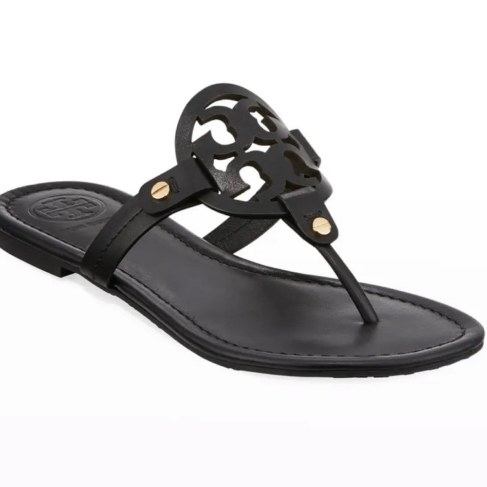 Tory Burch-Black Leather Sandals size 9